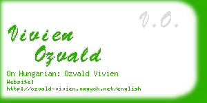 vivien ozvald business card